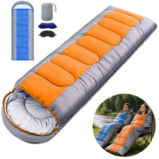4 Season Single Sleeping Bag Waterproof Outdoor Camping Hiking Mummy Zip Bags