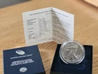 2015 AMERICAN SILVER EAGLE UNC COIN COA AND BOX WEST POINT MINT
