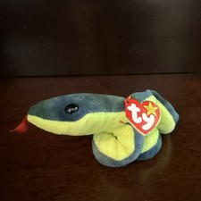 Ty Beanie Babies Hissy Snake Plush Ages 3-11 Retired with Tag
