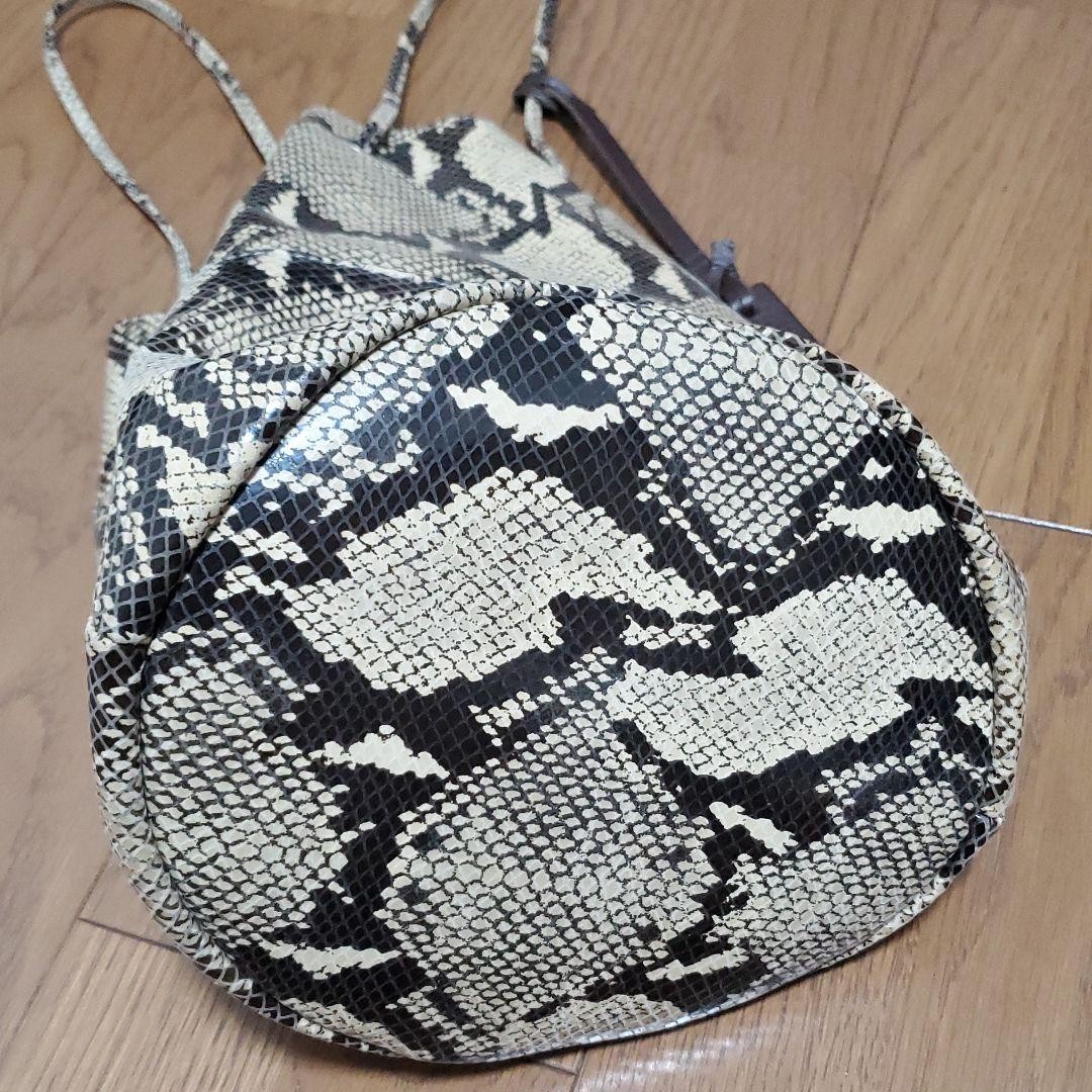 Marco Masi Python Leather Drawstring Bag, Shoulde… - image 9