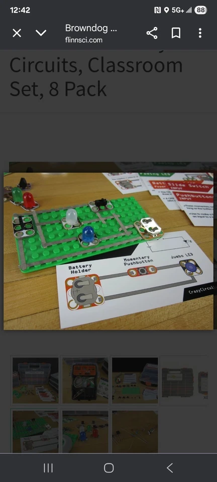 Crazy Circuits Electronics Kit 101 Electronics Kit novo pacote com 8. - Imagem 3 de 4