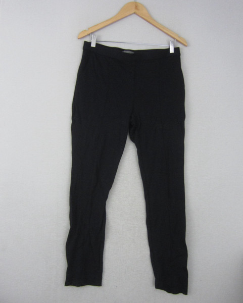 Jacqui E Pants Womens 10 Blue Tapered Mid Rise Stretch Trousers Work Casual