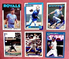 George Brett Kansas City Royals 6-Card Topps & Score Lot - HOF Legend 1986-94
