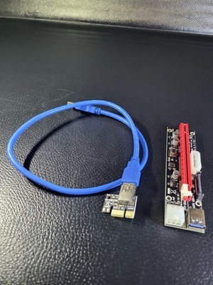 PCI-E Express X1 to PCI Riser Extend Adapter Card With USB 3.0 Cable new