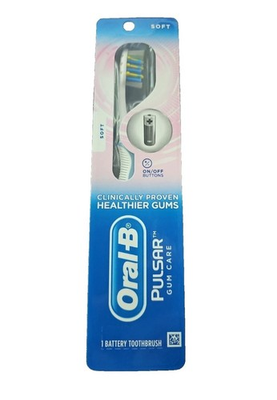 #ad 2 pack Oral B Brilliance Pulsar Gum Care Soft Battery Powered Toothbrush NIP $11.55