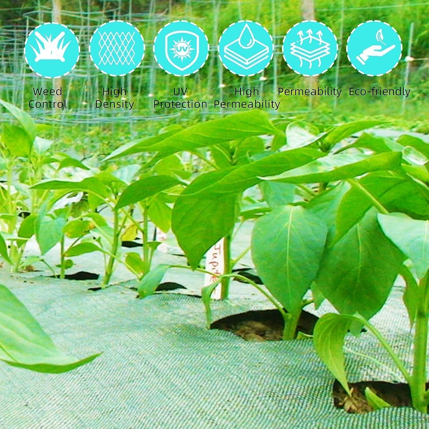 Heavy Duty Landscape Weed Barrier Fabric 6.5 x 330ft 3.2oz Woven PP Ground Cover