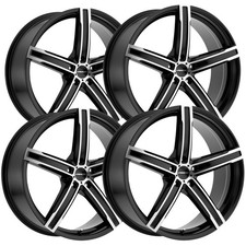 Set Of 4 Vision 469 Boost 17x7 5x108 38mm Blackmachined Wheels Rims 17 Inch