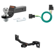 CURT Class 3 Towing Kit Trailer Hitch, Wiring, Ball Mount - 13415, 56427, 45836