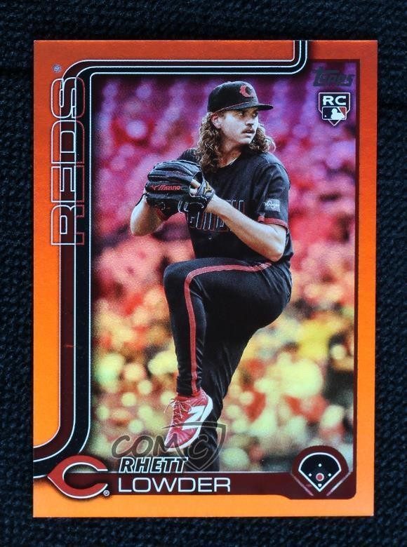 2025 Topps Series 1 Orange Rainbow 7/25 Rhett Lowder #205 06ec