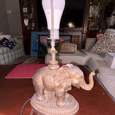 Elephant Table Lamp metal look UL Listed 60W Corded MPN HR1-2132A