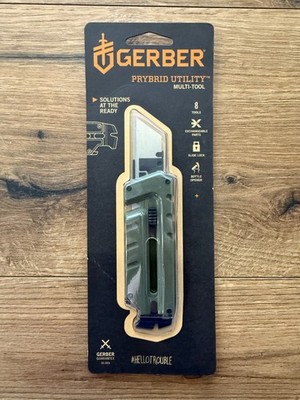 Gerber Prybrid Utility Multi-Tool OD Green G-10 8 Tools Open Package