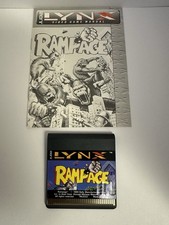 Atari Lynx Rampage Cartridge And Manual Tested Working image