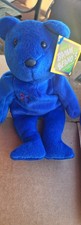 Roger Clemens Plush Bear Salvinos Bamm Beano Blue Stuffed Toy MLB Collectible