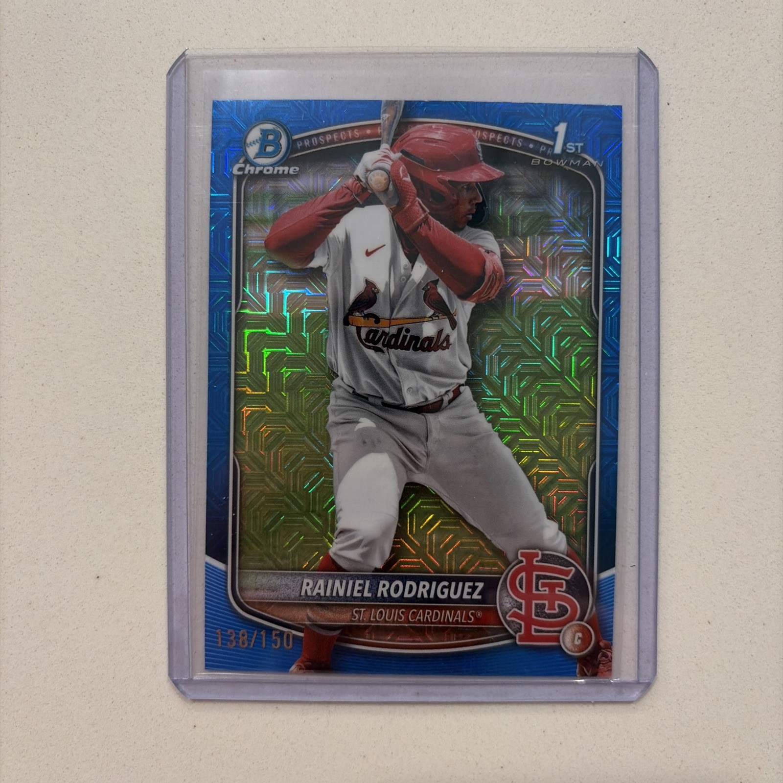 2025 Bowman Chrome 1st BLUE Refractor Rainiel Rodriguez /150 #BCP-200 C25