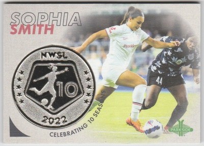 2022 Parkside Paramount NWSL 10 Seasons Coin CR24 Sophia Smith Wilson /500 USWNT