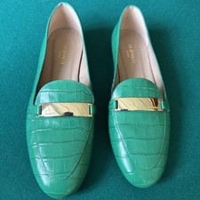 LK Bennet Green Leather Loafers Size UK 38 / 5 - great condition.