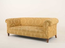 Antique Good Quality Late Victorian Upholstered Oak Chesterfield Sofa c.1880