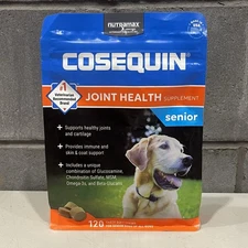 Cosequin SENIOR Joint Health Supplement for Dogs 120 Soft Chews EXP 03/27+