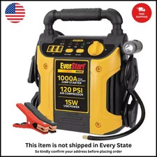Portable Jump Starter Compressor Power Pack W Car Battery Jumper Box 3 Usb Box