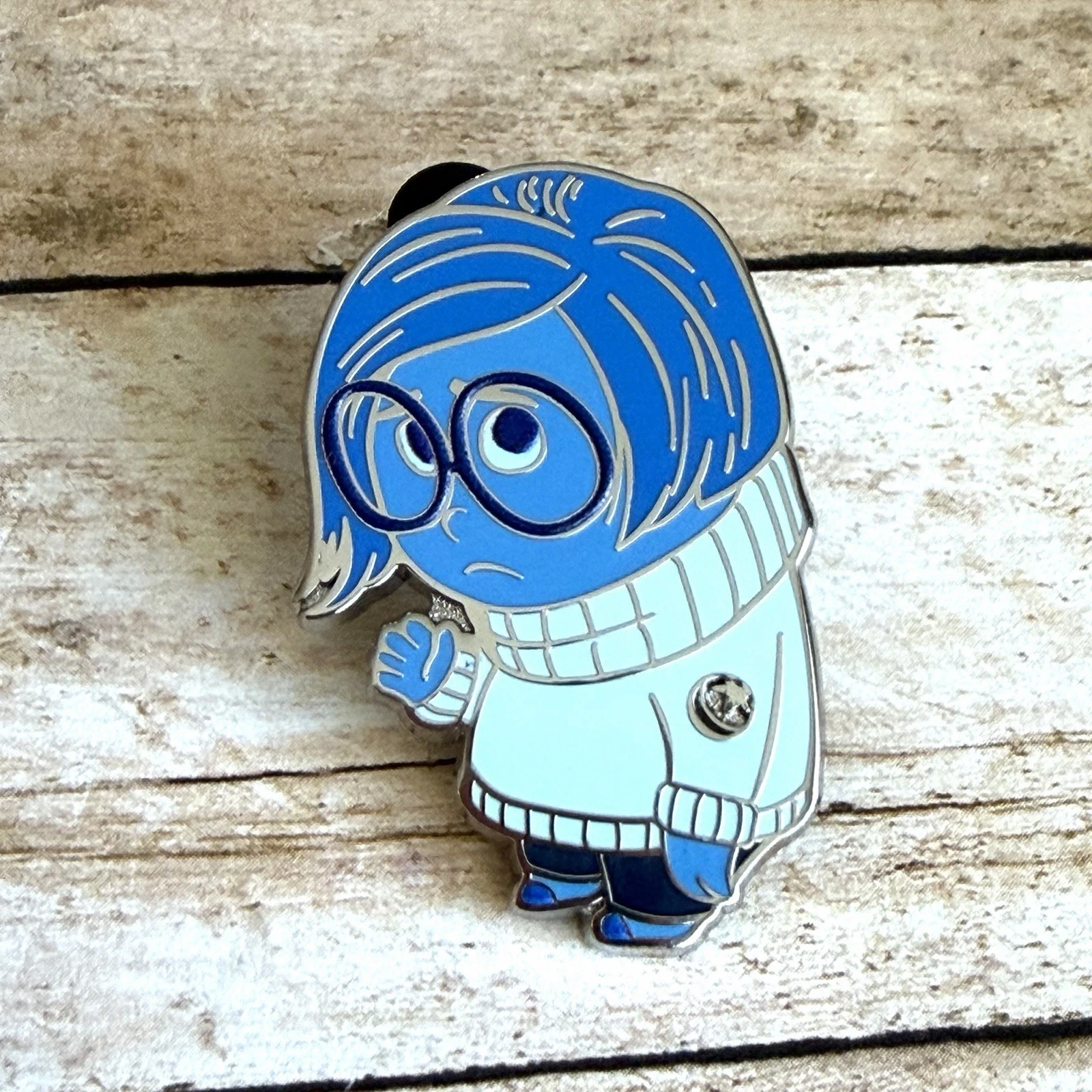 Disney Pin Sadness From Inside Out Hidden Mickey Wave A 2025 Blue Color Story