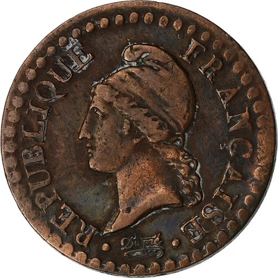 France, 1 Centime, Dupré, AN 6, Paris, Cuivre, TTB, Gadoury:76 - Photo 1/2