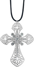 Bling Cross Car Hanging Ornament, Crystal Rhinestone Car Rear View Mirror Charm,