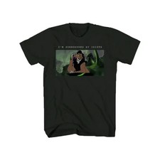 Lion King Scar I'm Surrounded By Idiots Black Graphic T-Shirt - XXLarge