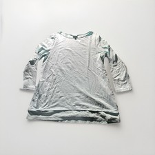 J Jill Pure jill tunic top Womens XL Pima cotton shirt long sleeve mint pockets