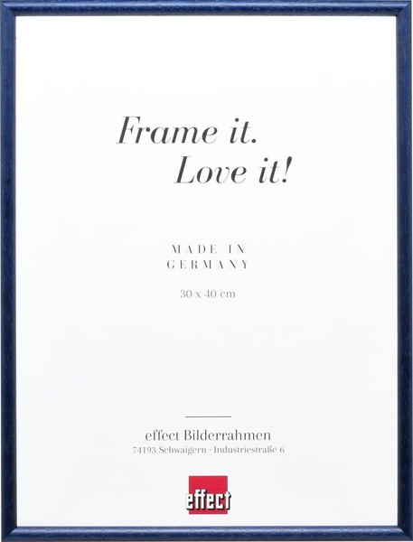 Effect Holz-Bilderrahmen Profil 20 Blau 25X50 Cm Kunstglas-image