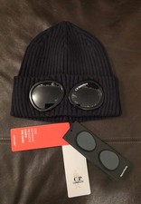 CP Company Black Wool Goggle Beanie Hat Brand New with Tags One Size
