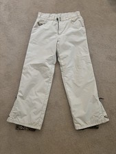 Roxy Women  s Light Tan Snowboard Ski Snow Pants Size M Leopard Print Y2K