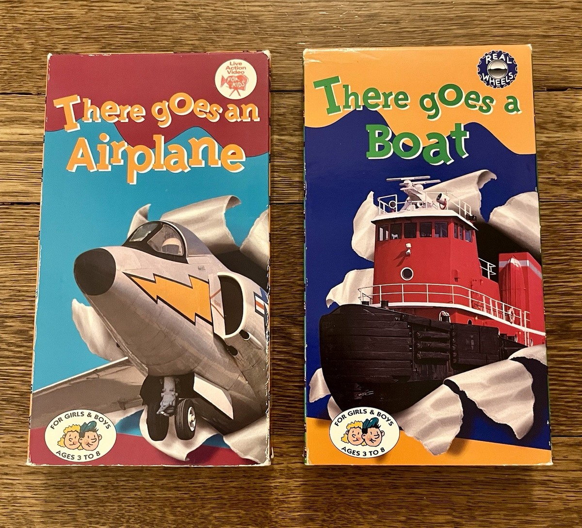 VTG Lot of 7 Kids VHS There Goes a Boat Tractor Spaceship Airplane