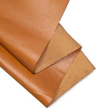 Full Grain Leather Sheet 1.3-1.5mm Thick 8x12 Inch Caramel Brown Crafting