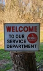 Kendall Motor Oil Welcome Service Department vintage retro porcelain sign
