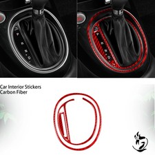 3pcs Red Carbon Fiber Center Console Gear Shift Panel Cover For Kia Soul 2014-19