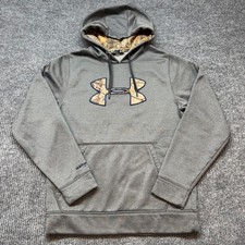 Under Armour Storm Caliber Hoodie Mens Small Camo Logo Water Repellent Rugged