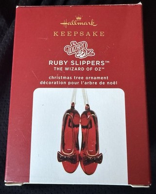THE WIZARD OF OZ 2020 Hallmark Ornament Red Glass Ruby Slippers NIB
