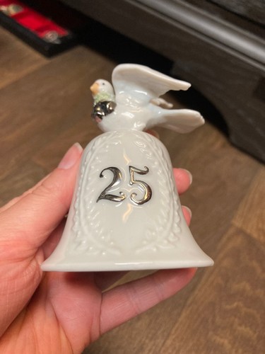 Enesco Imports Corp 25th Bell E9013 Silver Anniversary Dove - Picture 5 of 8