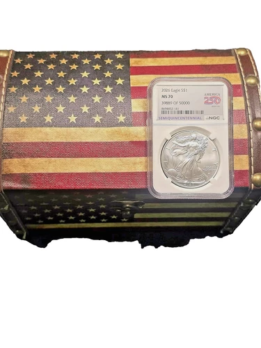 2026 $1 American Silver Eagle NGC MS70 250th Anniversary FIRST 50000 STRIKE!