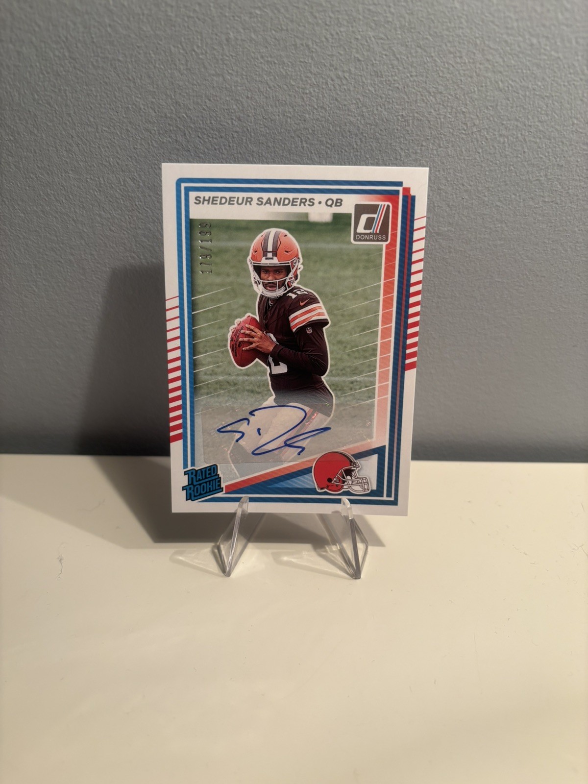 2025 Panini Donruss Rated Shedeur Sanders RC Auto #/199 Cleveland Browns B23