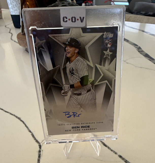 Topps 2025 Baseball Stars Autographs Ben Rice Rookie RC Auto Yankees