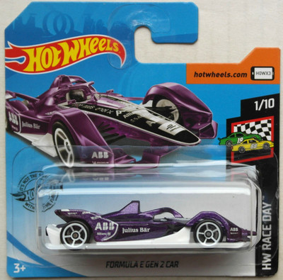 Hot Wheels Formula E Gen 2 Car violettmetallic/weiß ABB Julius Bär Neu/OVP HW