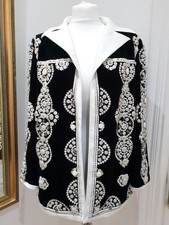 Tory Burch Sylvia Black Fremont Velvet Jacket Sz 8 Rrp £1220