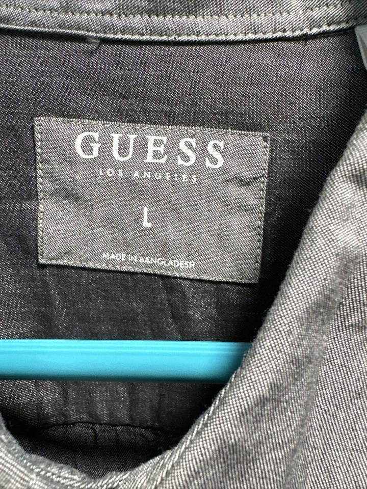 Guess Button Up Shirt Mens Size Large eBay