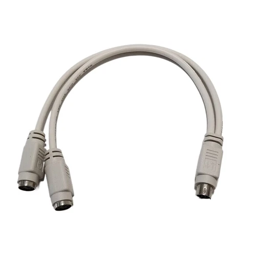 PC Motherboard PS2 2-port Splitter Adapter Cable for Mouse Keyboard Card Reader