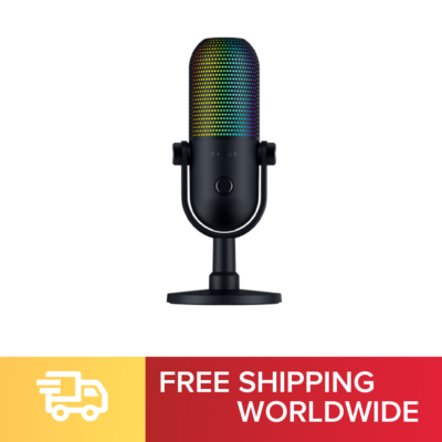 Razer RGB USB Microphone, With Tap to Mute Seiren V3 Chroma RZ19