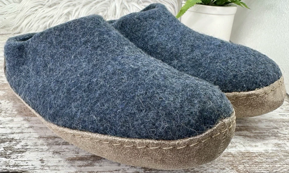 Zapatillas sin cordones Glerups B0100 suela de cuero de lana zapatos para mujer EU 42 (US 11) azul Foto 2 de 4