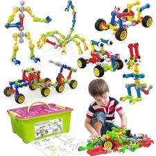 Stem Building Toys for 3-8 Year Old Boys Girls Kids,180 Pieces Building Blocks