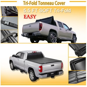 5 5 Short Bed Trifold Tonneau Cover Fit 07 19 Toyota Tundra Crewmax Cab Ebay