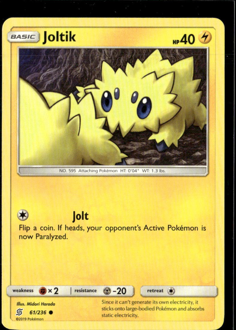 Pokemon Joltik 61/236 Unified Minds Non Holo Common  2 Card Lot